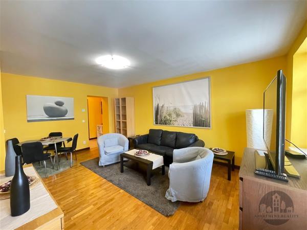 Pronájem, pěkný zařízený byt 3+kk, Slezská, Praha  Vinohrady, 2 ložnice, metro Jiřího z Poděbrad