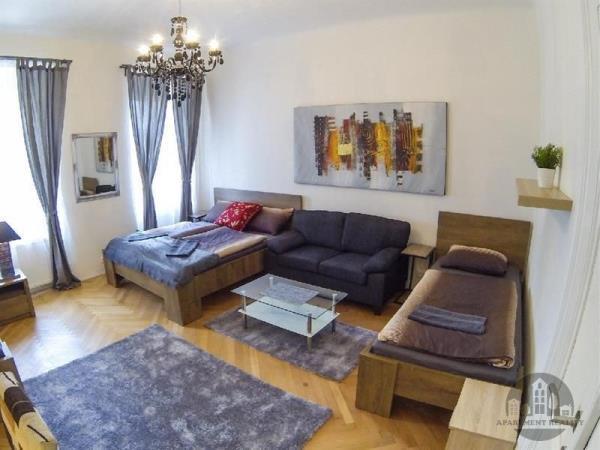 Pronájem, pěkný zařízený byt 1+1, 38m2, Na Slupi, Praha 2  Vyšehrad, společná zahrádka, internet